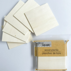 PLACAS DE MADERA 11,5 x 11,5cms – Espesor 4mm x 6 Unid.